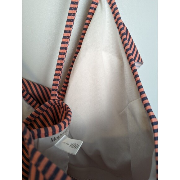 Motherhood Maternity Ruffle Front Tankini Top Striped Pink UPF50+ Size Large 1pc - Picture 8 of 11